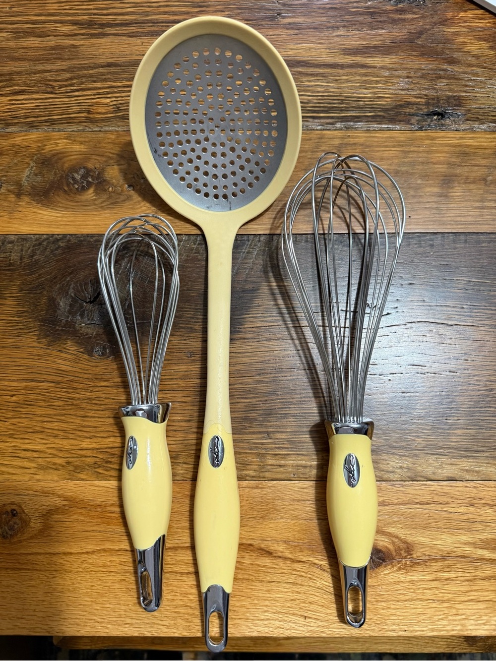 Yellow Handled Heavy Duty Whisk and Skimmer Set - Brand Ergo Le